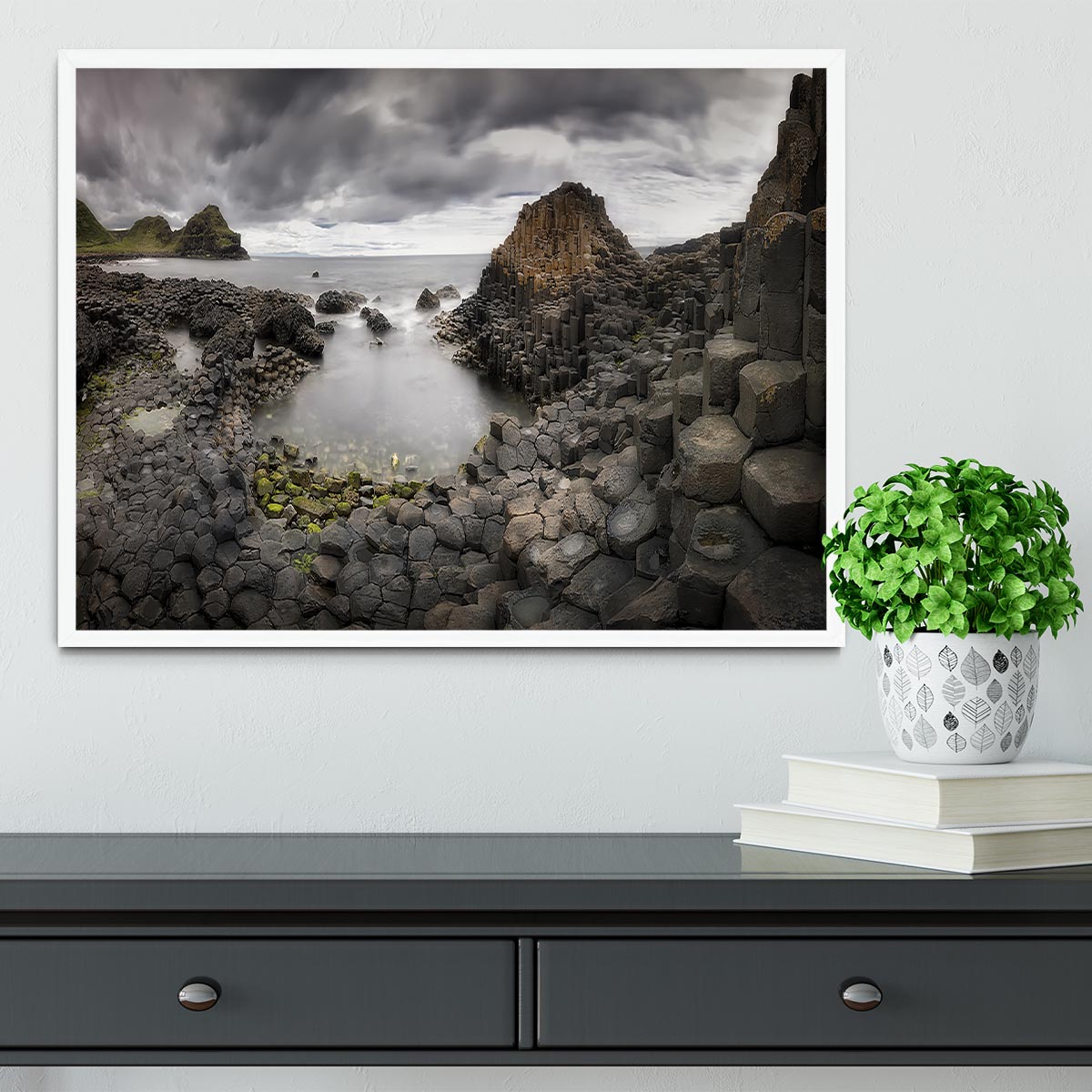 The Giants Causeway Framed Print - Canvas Art Rocks -6