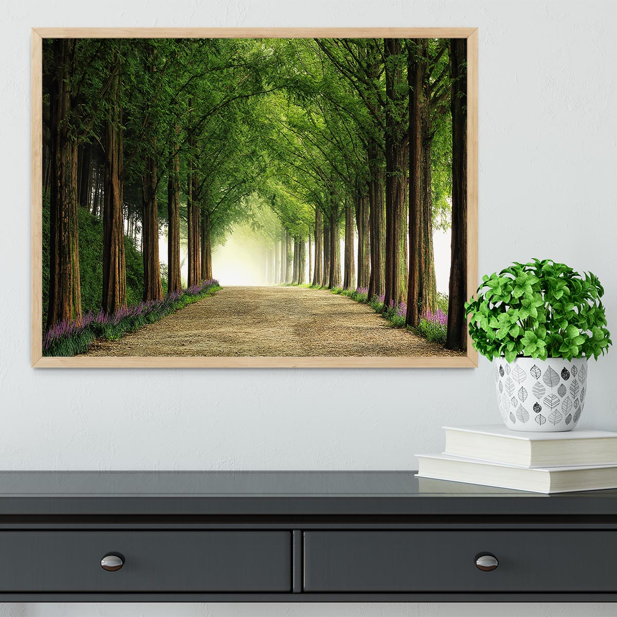 Metasequoia Road Framed Print - Canvas Art Rocks - 4