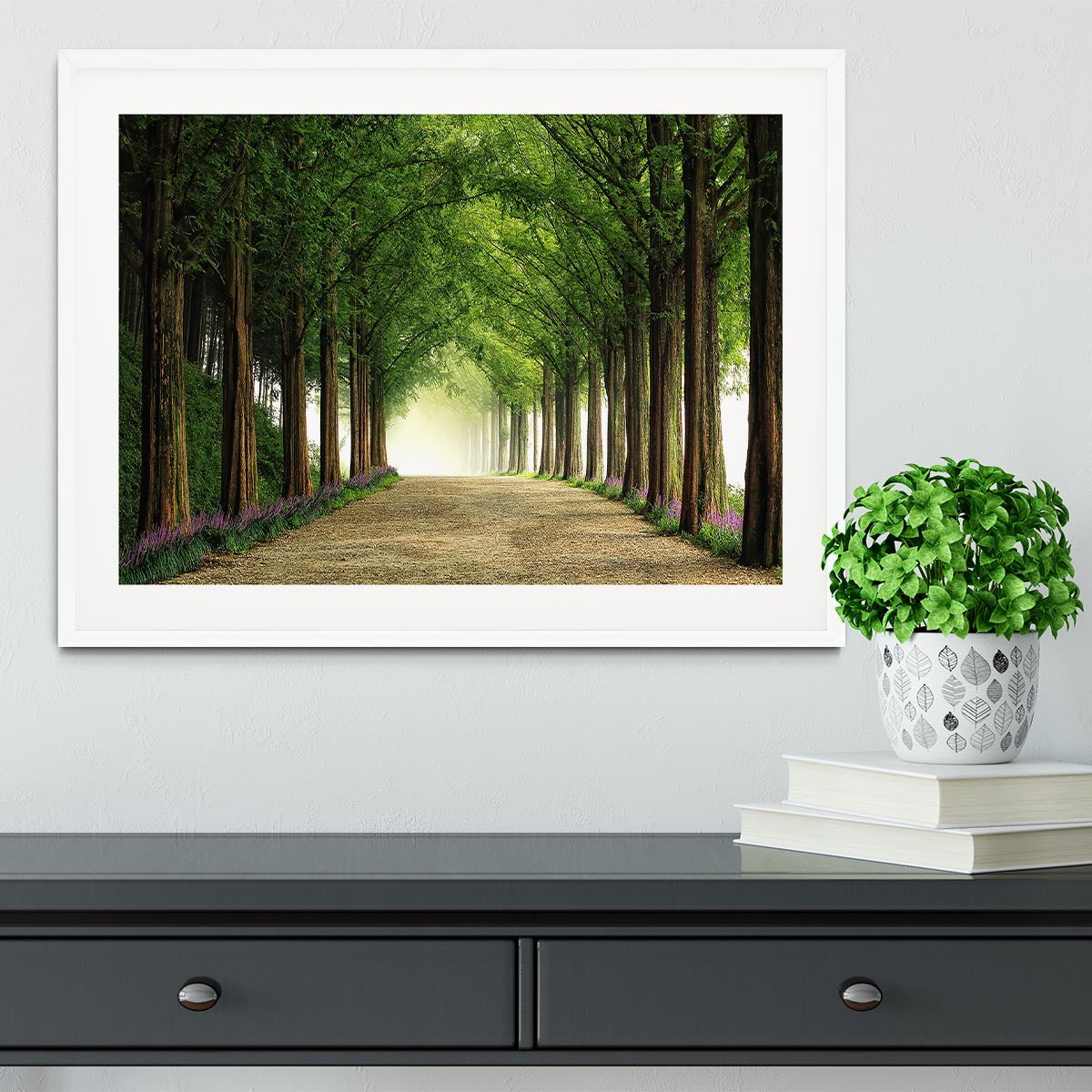 Metasequoia Road Framed Print - Canvas Art Rocks - 5