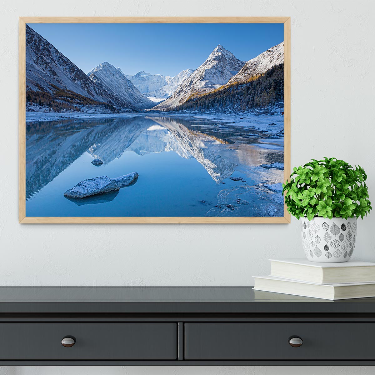 Akkem Lake Framed Print - Canvas Art Rocks - 4