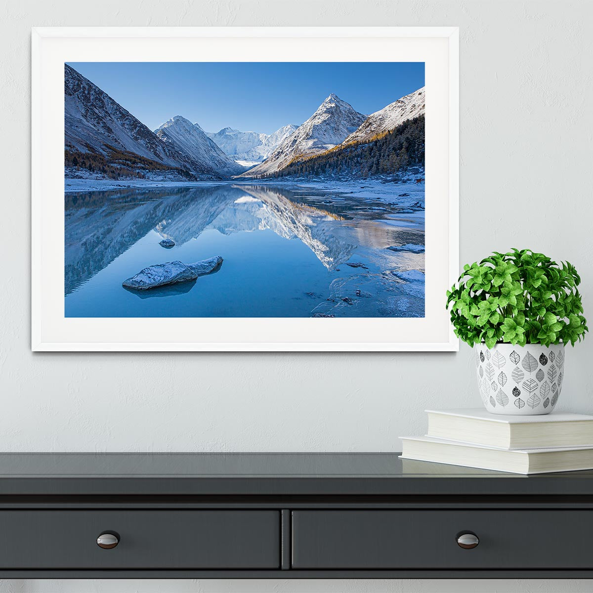 Akkem Lake Framed Print - Canvas Art Rocks - 5