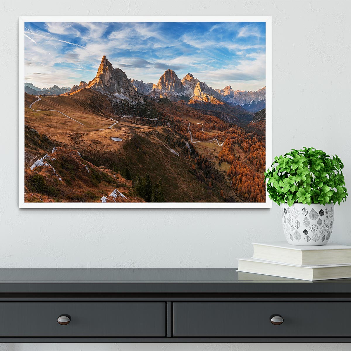 Autumn In Dolomites Framed Print - Canvas Art Rocks -6