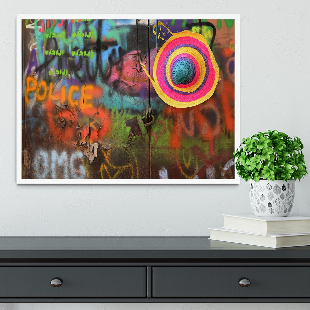 Street Colors Framed Print - Canvas Art Rocks -6