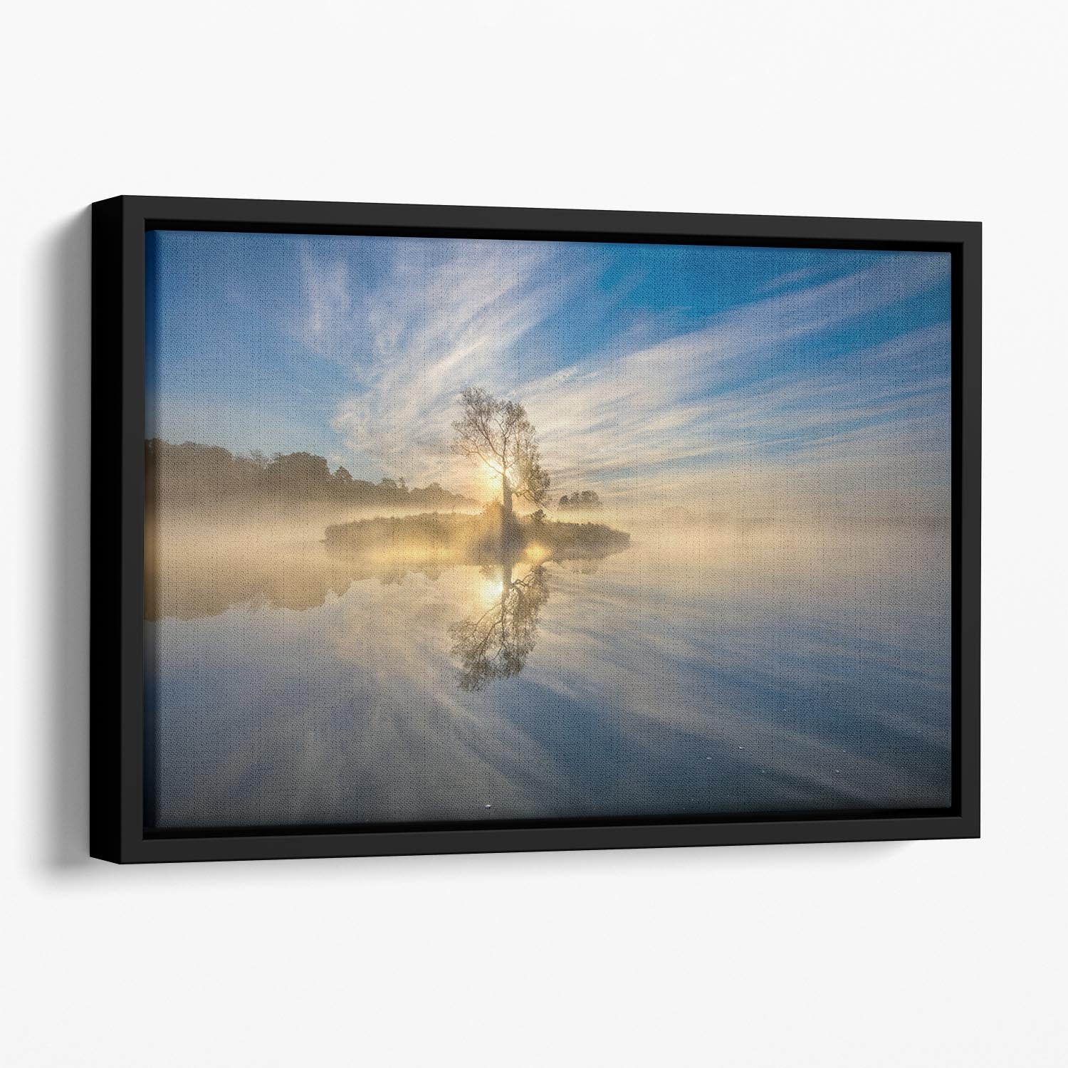 The Island Landscape Floating Framed Canvas - Canvas Art Rocks - 1