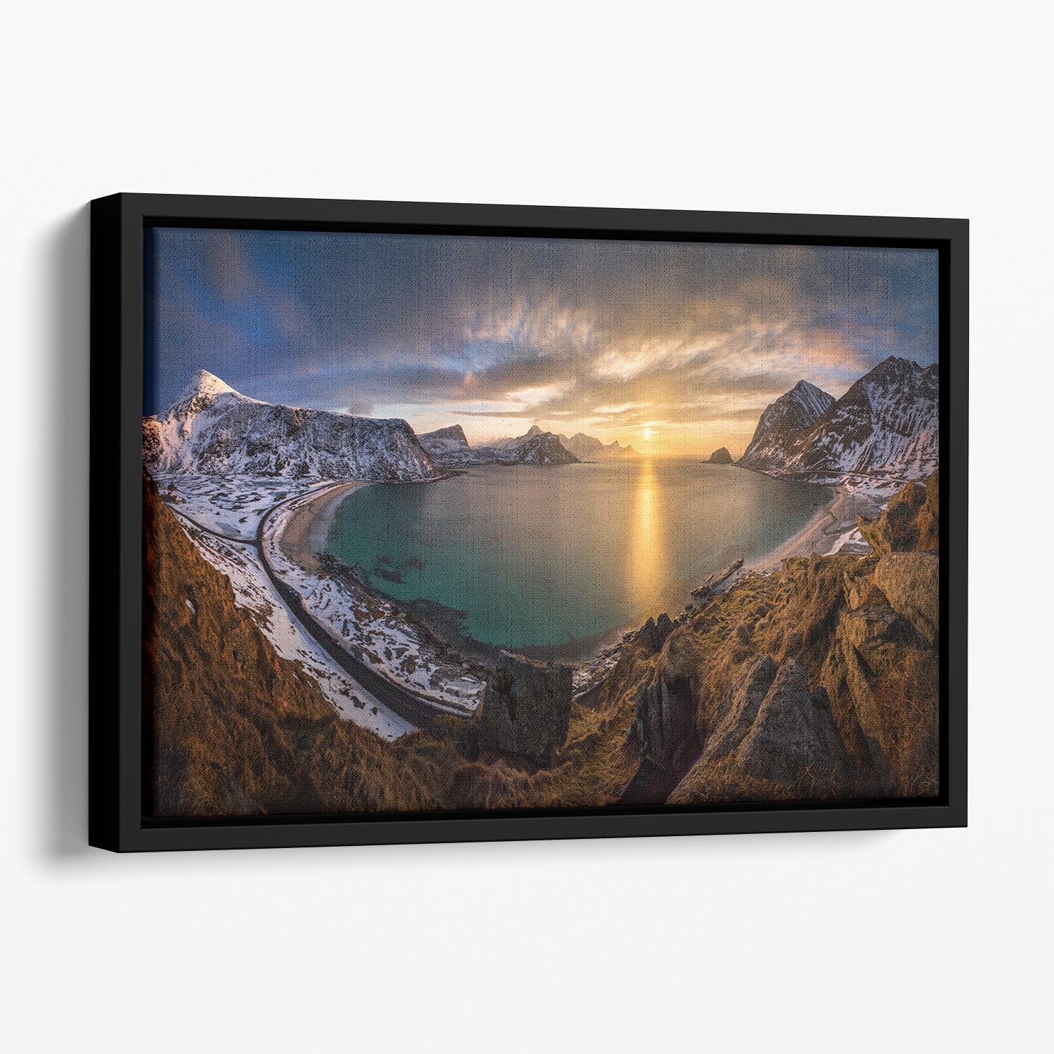 Vikbukta Floating Framed Canvas - Canvas Art Rocks - 1