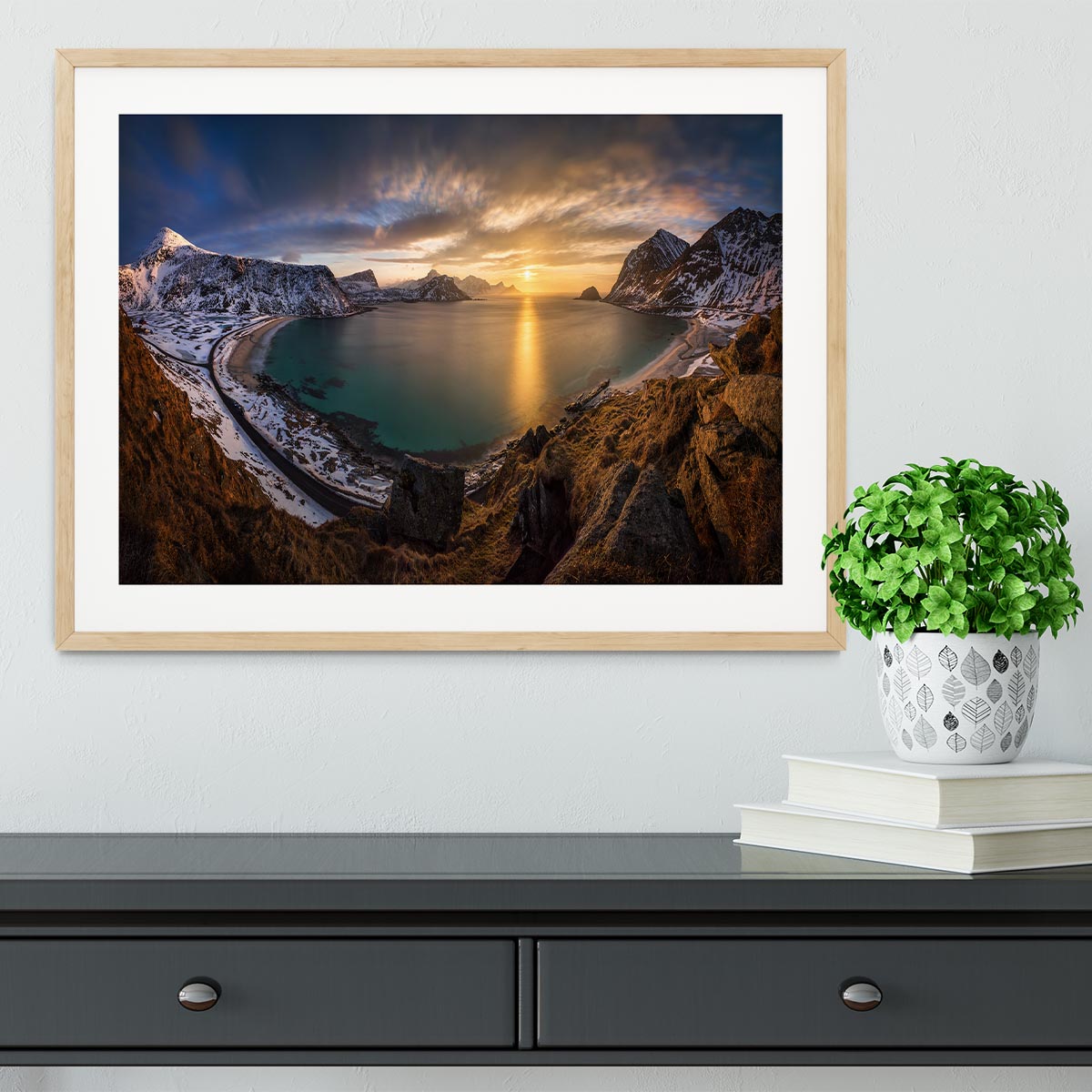 Vikbukta Framed Print - Canvas Art Rocks - 3