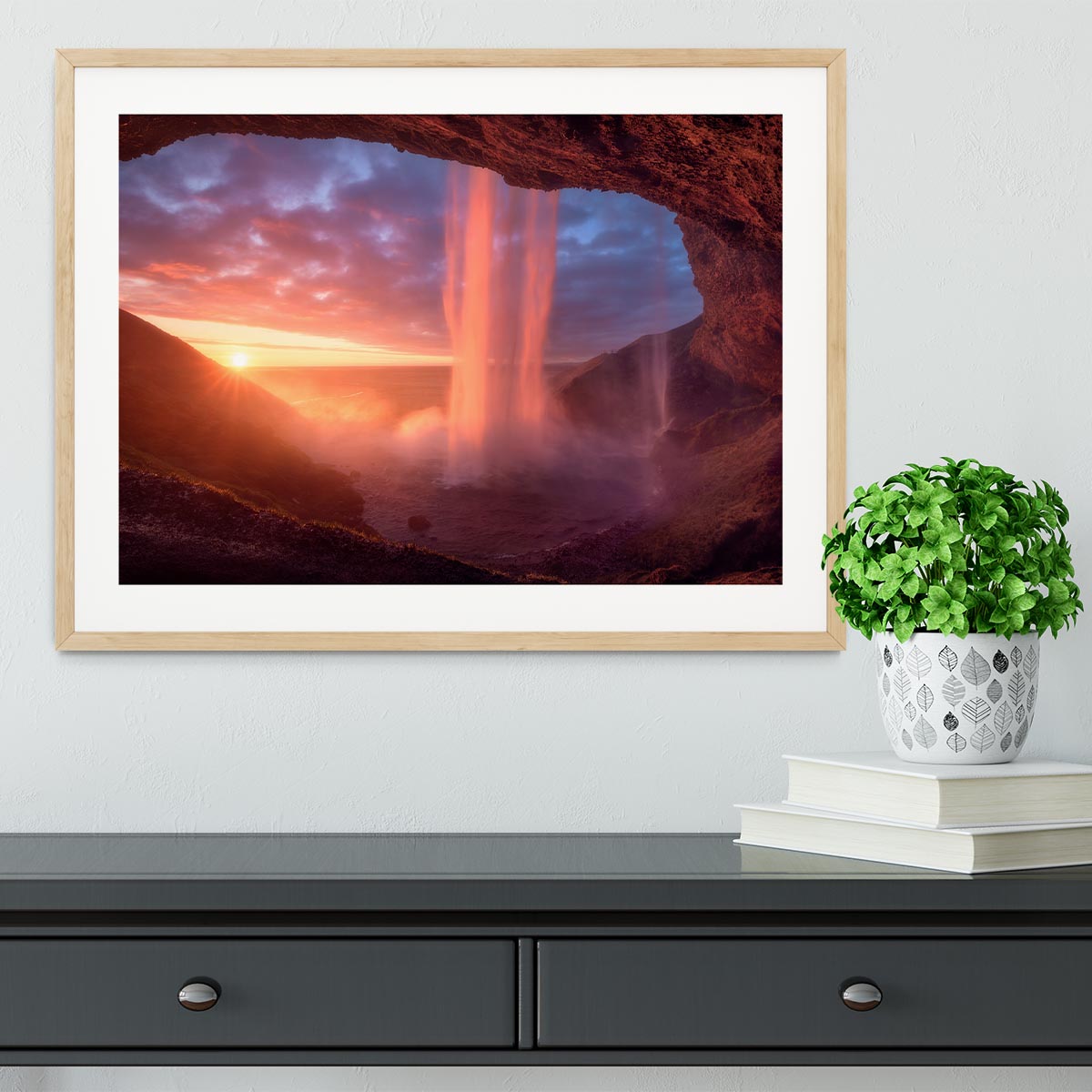 A Wall Of Flames Framed Print - Canvas Art Rocks - 3