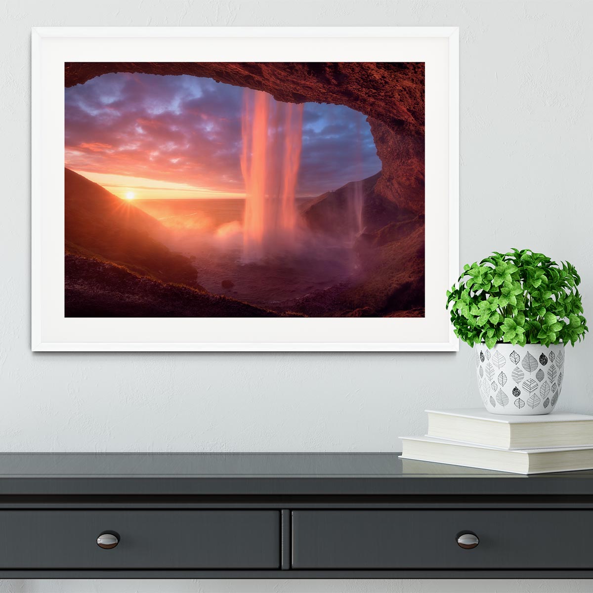 A Wall Of Flames Framed Print - Canvas Art Rocks - 5