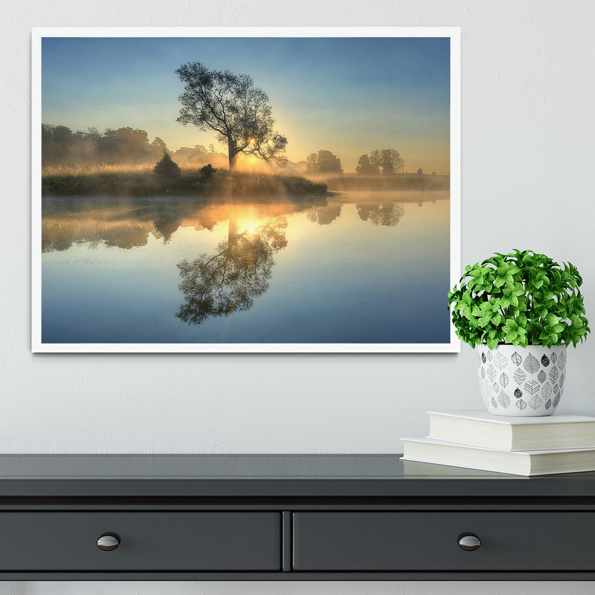 Morning Reflection Framed Print - Canvas Art Rocks -6