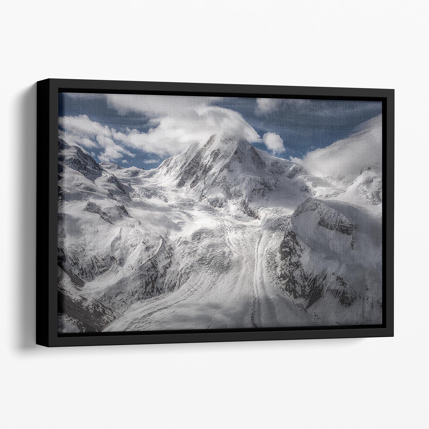 Glacial Floating Framed Canvas - Canvas Art Rocks - 1