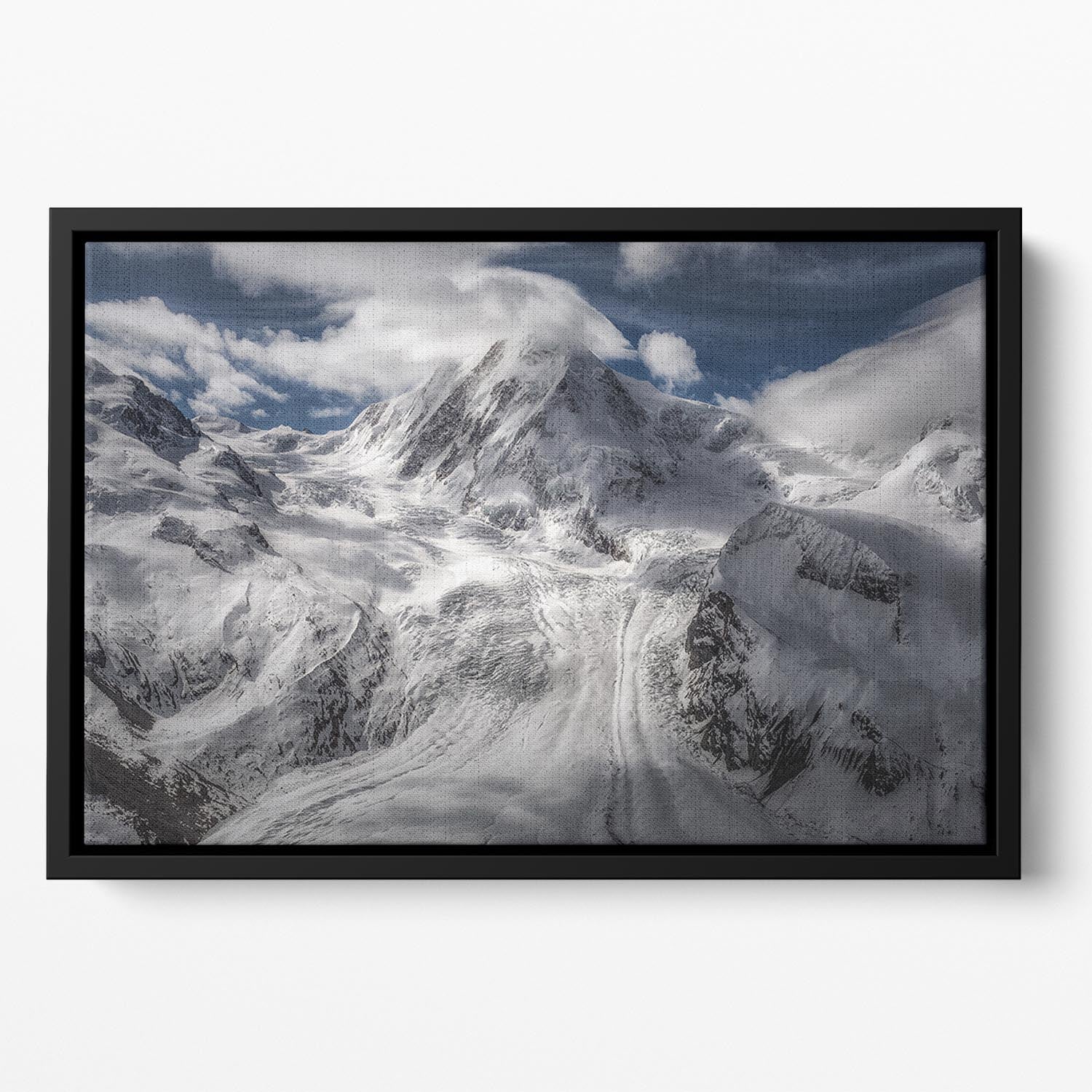 Glacial Floating Framed Canvas - Canvas Art Rocks - 2