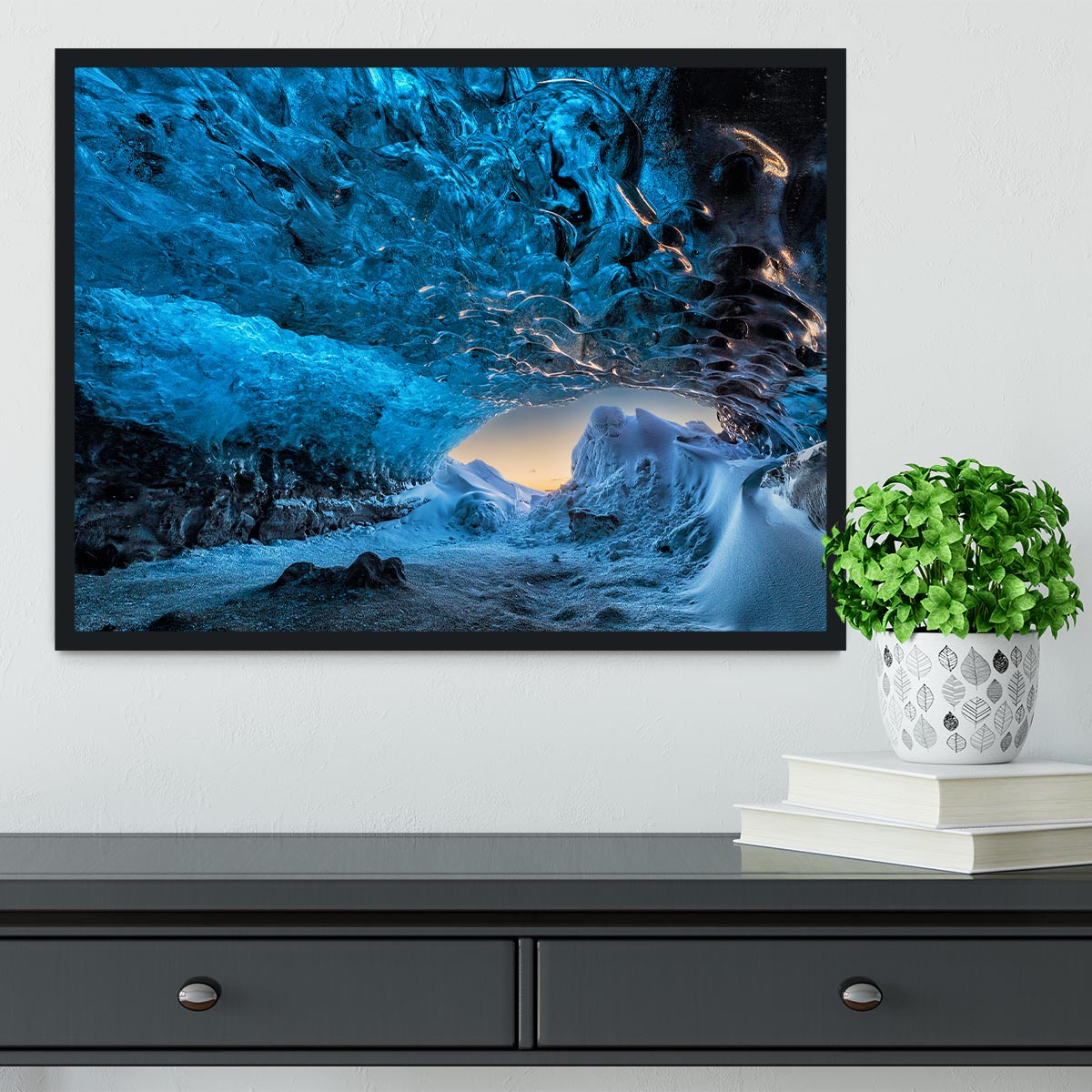 Crystal Cave Framed Print - Canvas Art Rocks - 2