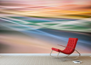 Coloured Waves Wall Mural Wallpaper - Canvas Art Rocks - 2