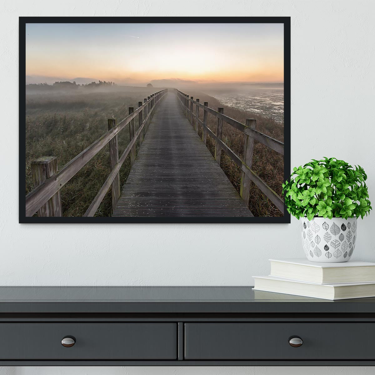 Morning Walk Framed Print - Canvas Art Rocks - 2