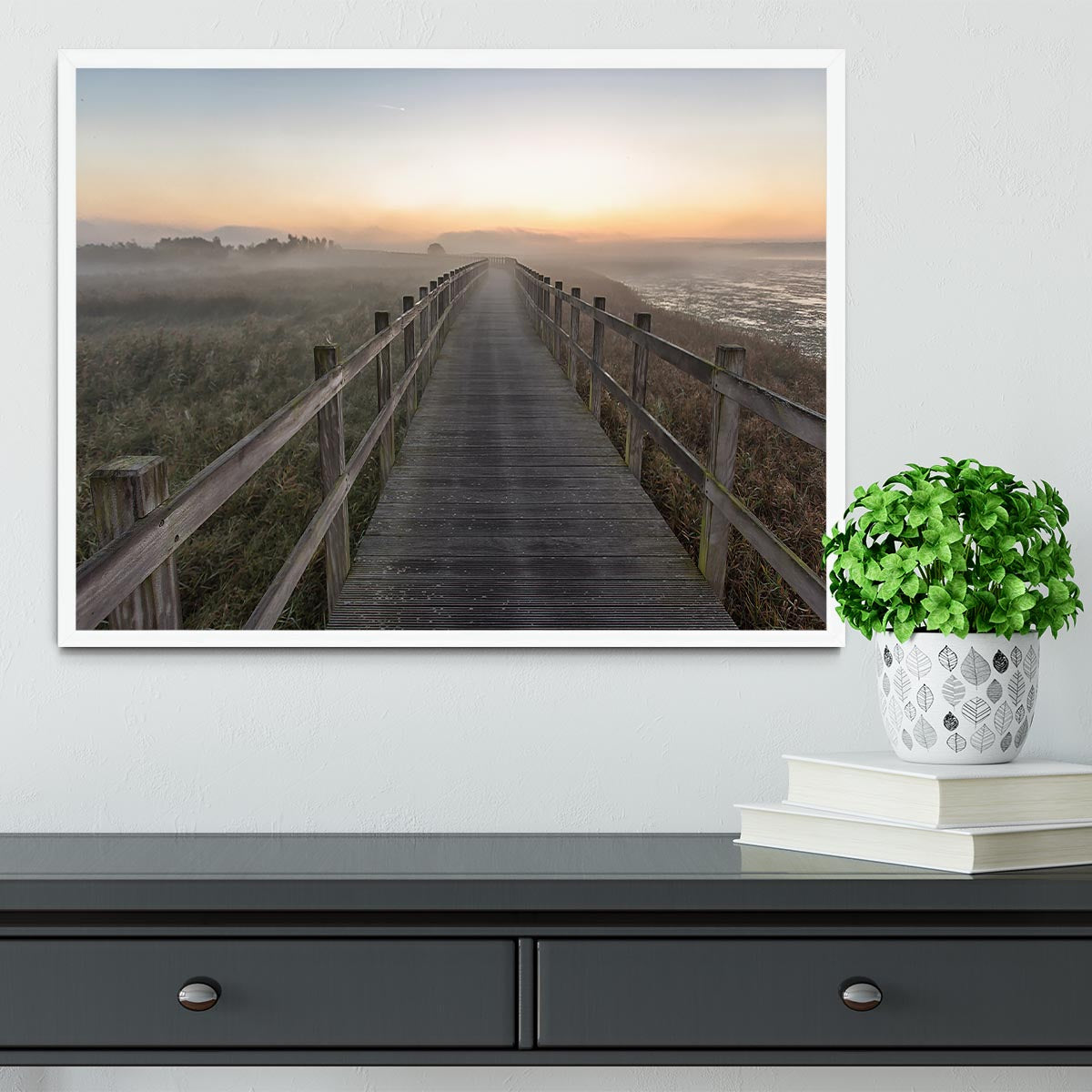 Morning Walk Framed Print - Canvas Art Rocks -6