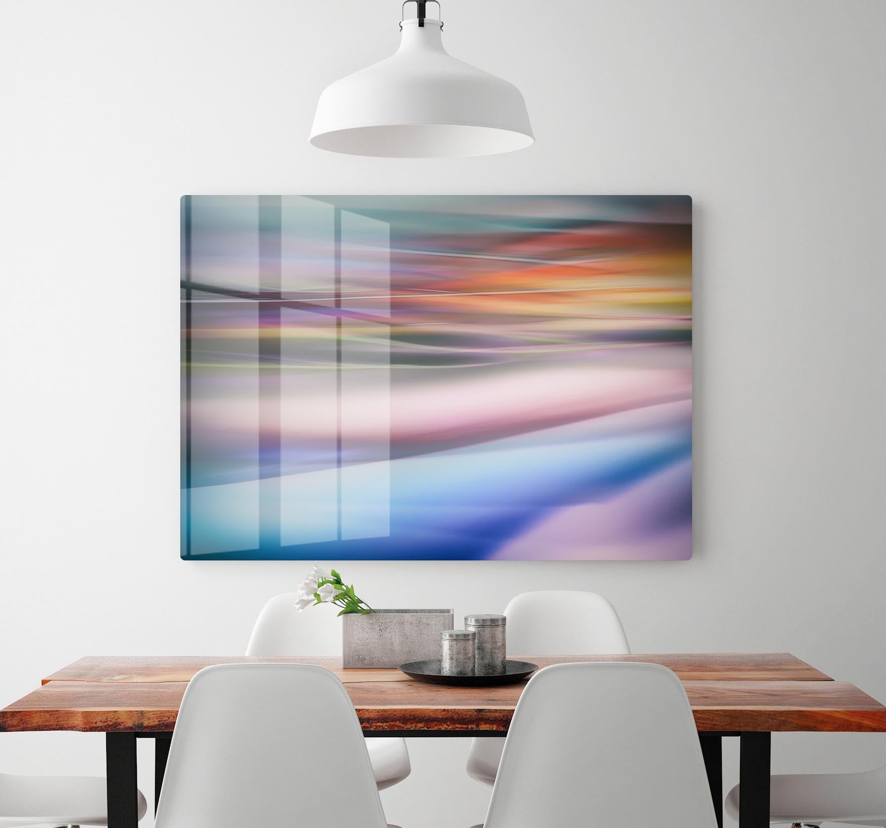 Coloured Waves 2 HD Metal Print - Canvas Art Rocks - 2