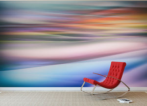 Coloured Waves 2 Wall Mural Wallpaper - Canvas Art Rocks - 2
