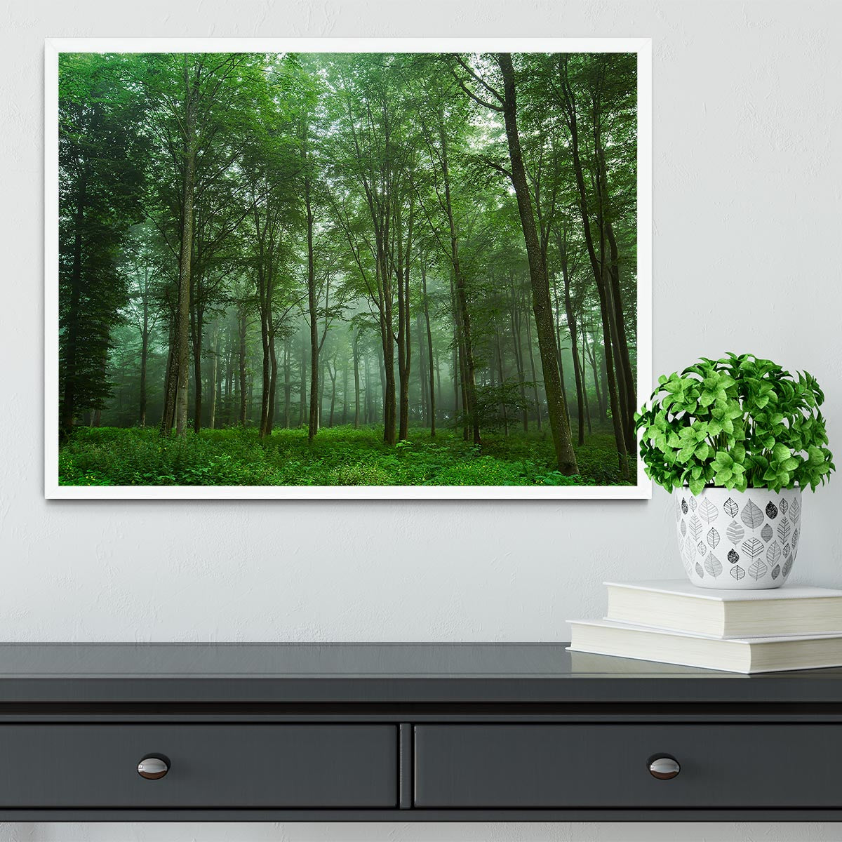 Forest View Framed Print - Canvas Art Rocks -6