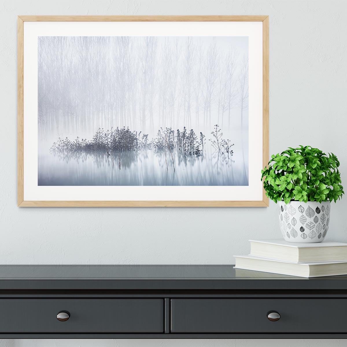 Cold A Foggy Morning In The Swamp Framed Print - Canvas Art Rocks - 3