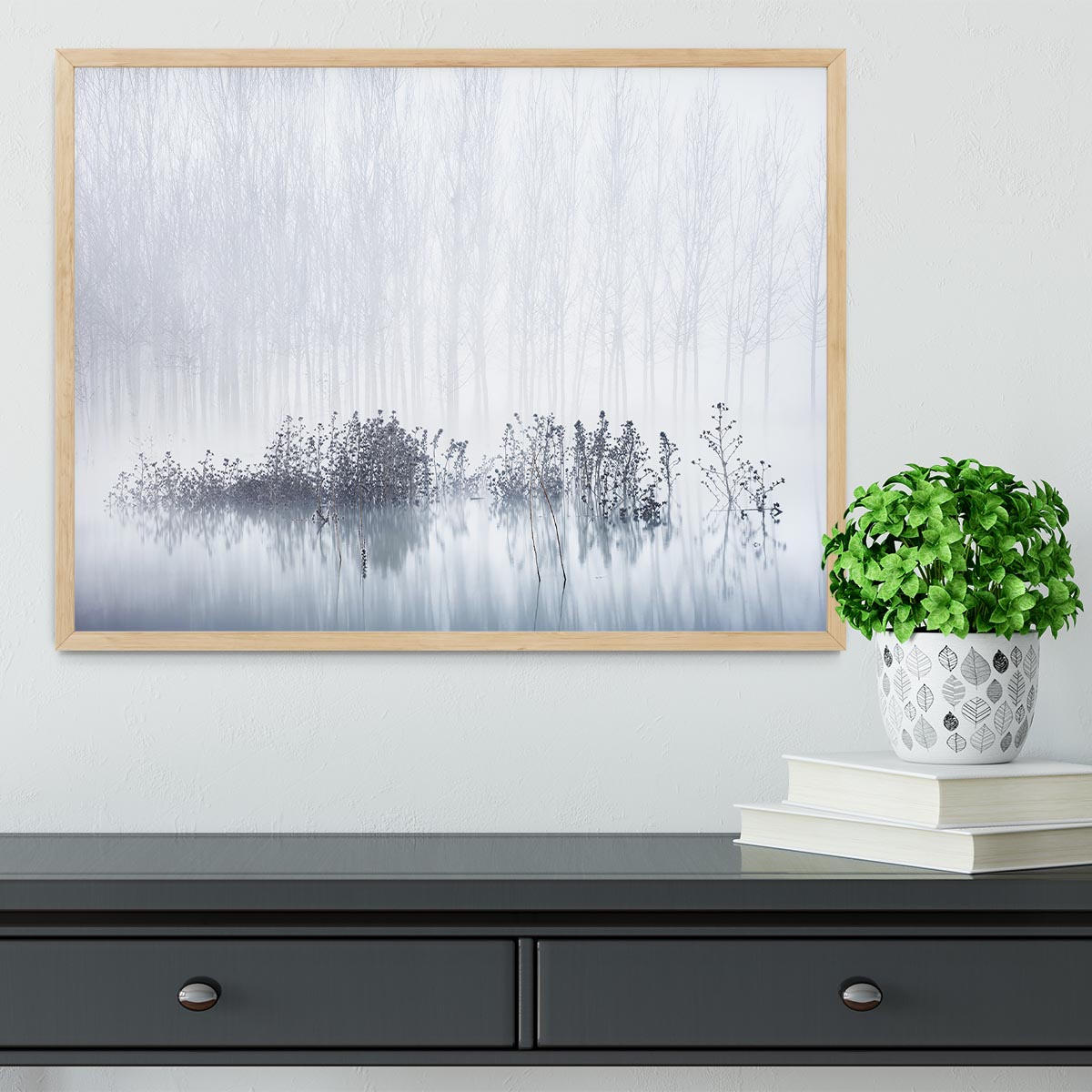 Cold A Foggy Morning In The Swamp Framed Print - Canvas Art Rocks - 4