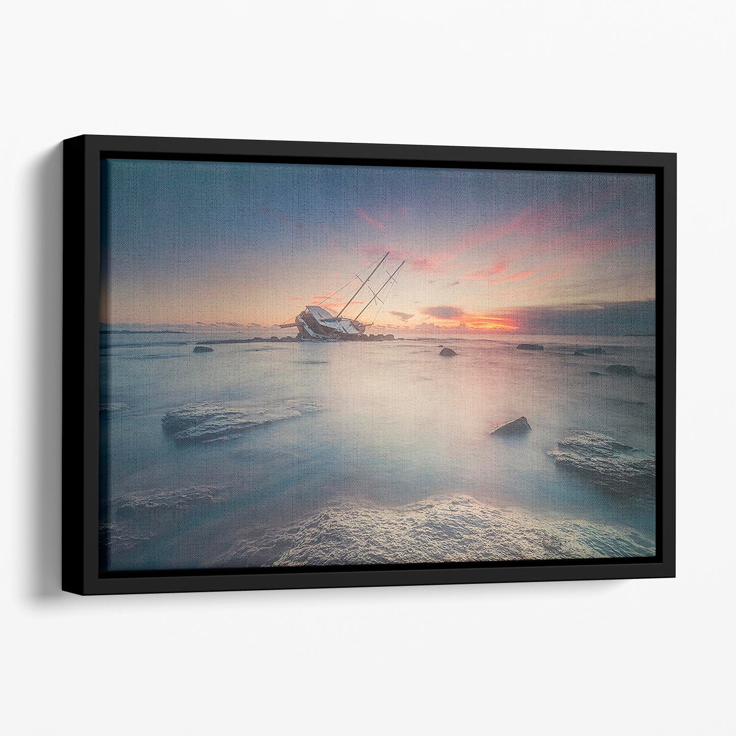 Adrift Floating Framed Canvas - Canvas Art Rocks - 1