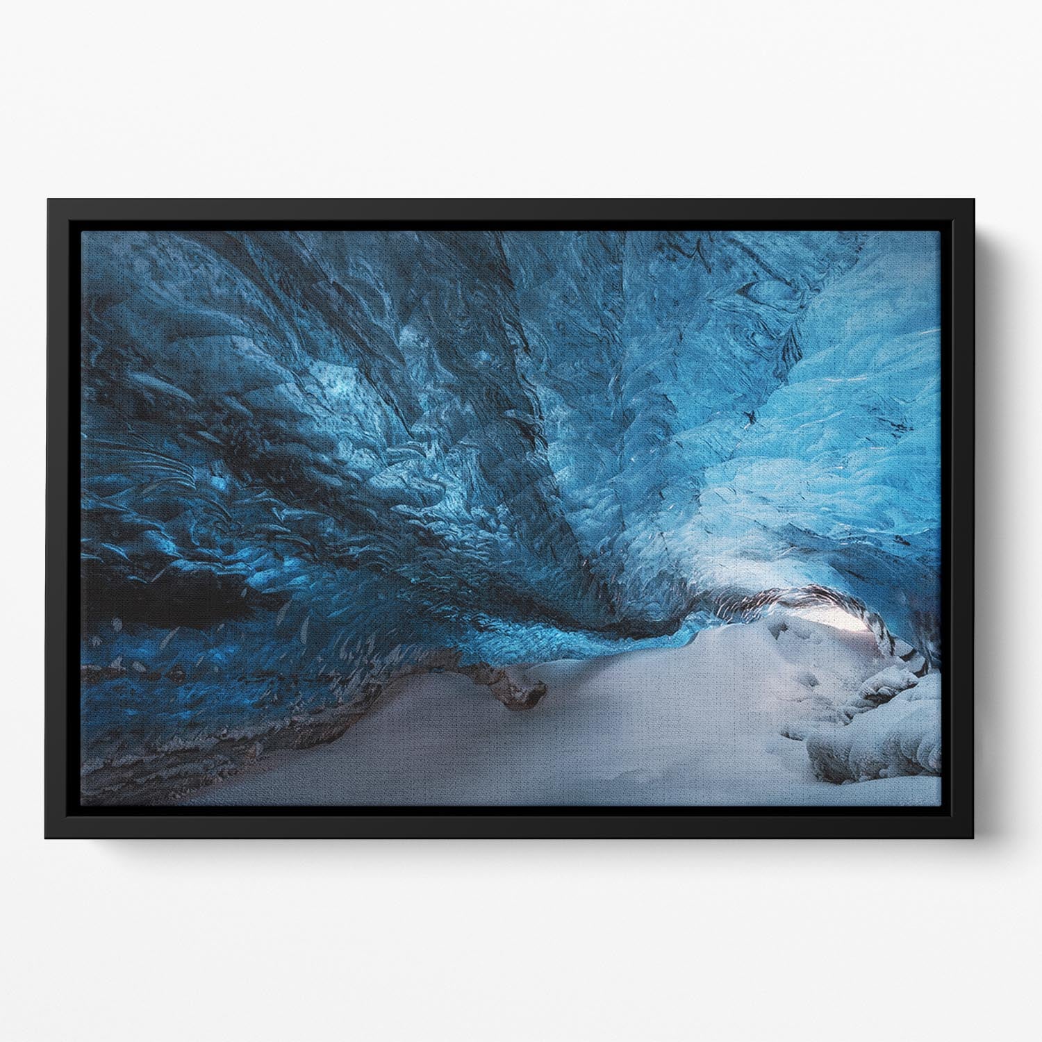 Una Grieta Azul Floating Framed Canvas - Canvas Art Rocks - 2