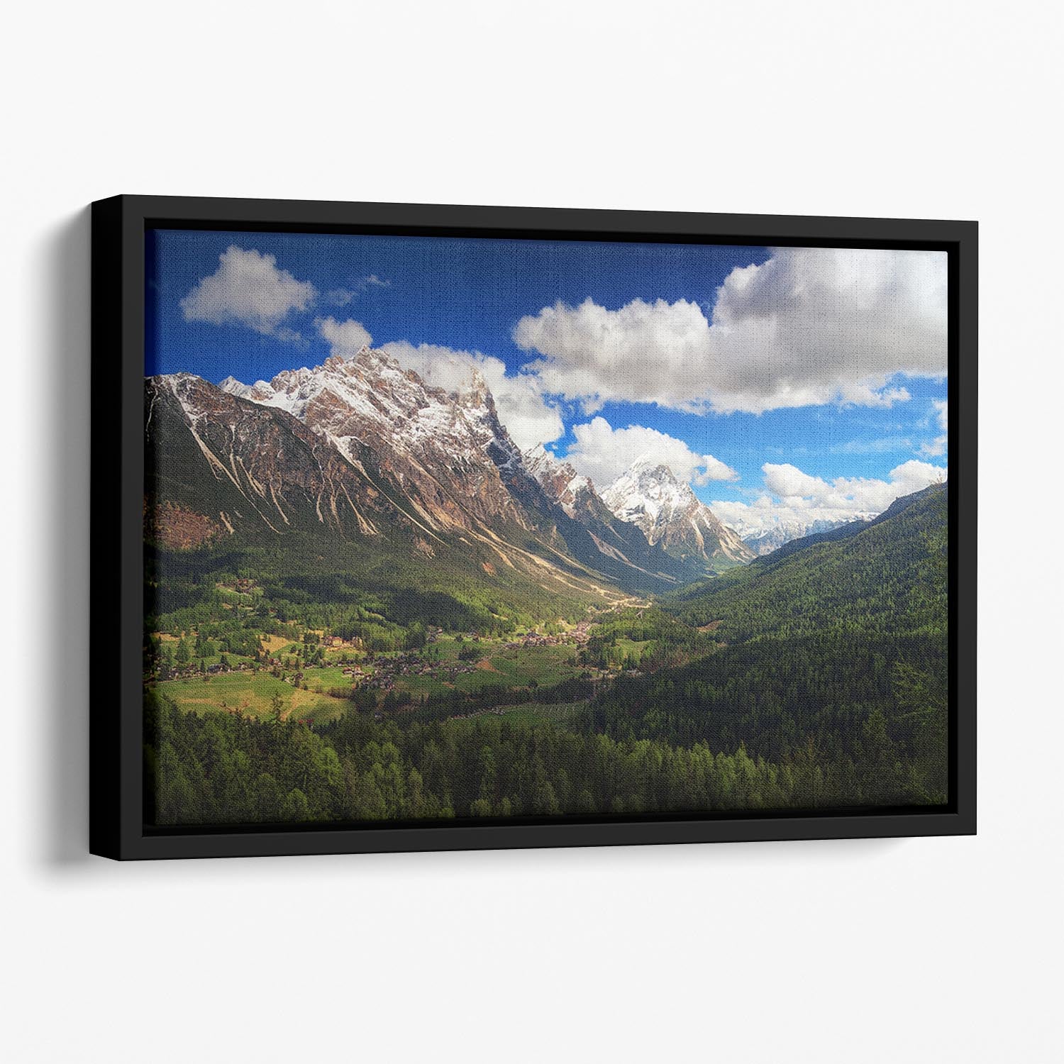 Un Valle Floating Framed Canvas - Canvas Art Rocks - 1