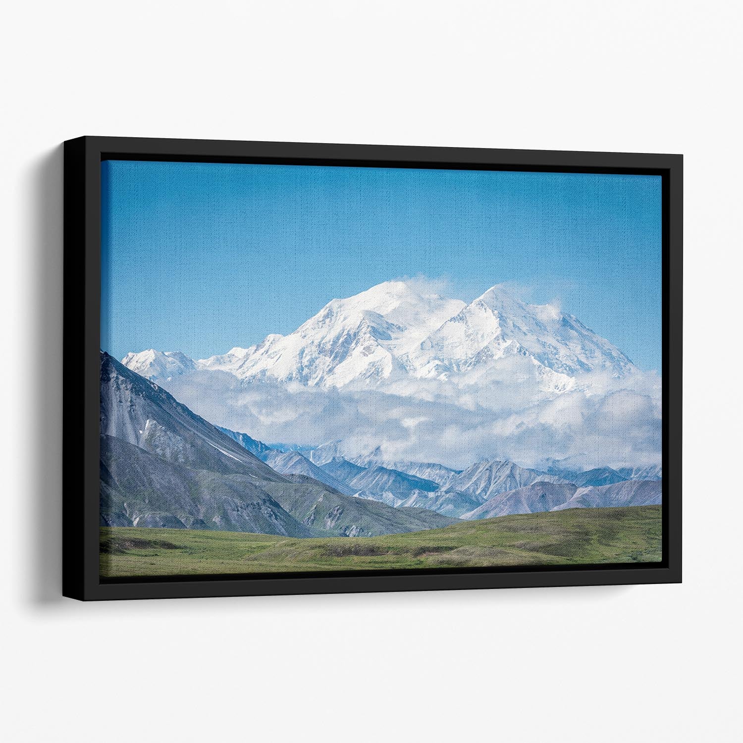 Mt Denali Alaska Floating Framed Canvas - Canvas Art Rocks - 1