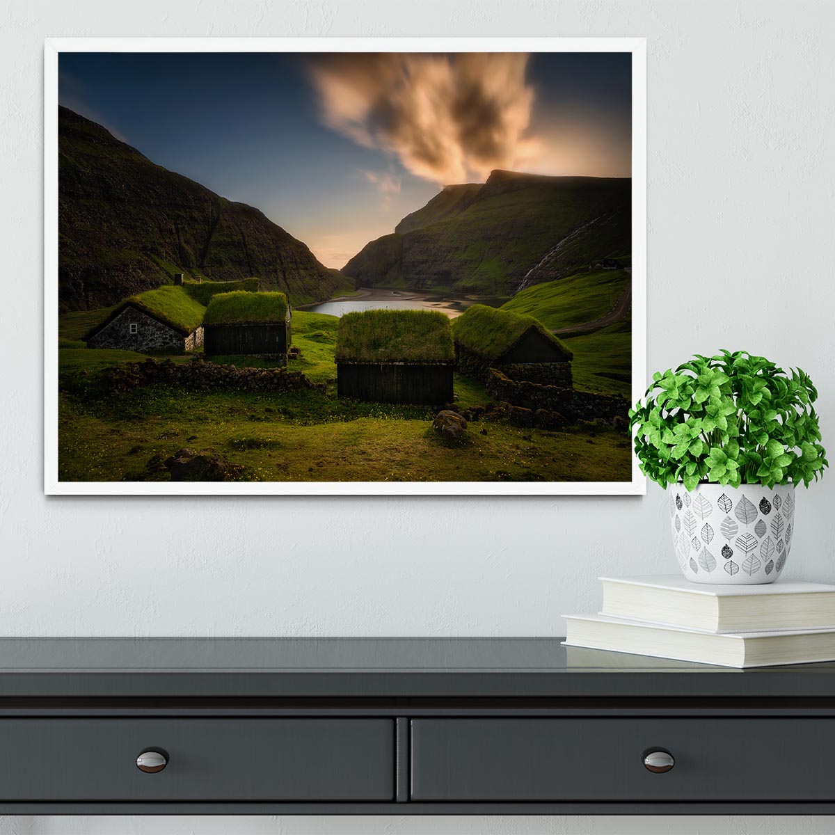 Saksun Village Framed Print - Canvas Art Rocks -6