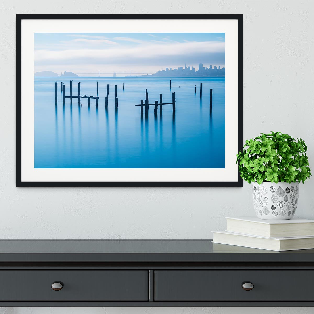 The Old Pier Of Sausalito Framed Print - Canvas Art Rocks - 1