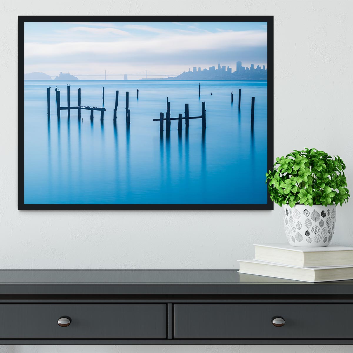 The Old Pier Of Sausalito Framed Print - Canvas Art Rocks - 2