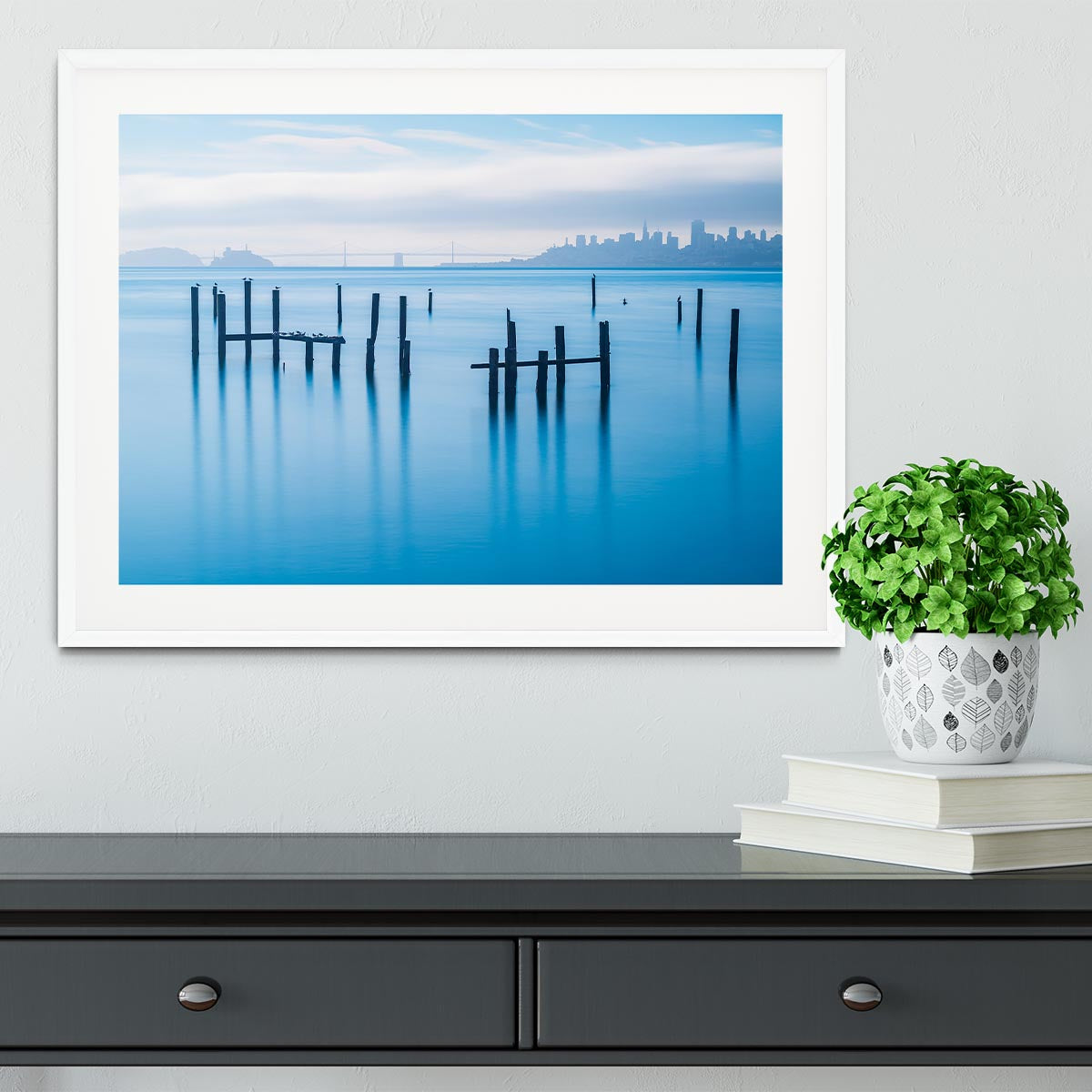 The Old Pier Of Sausalito Framed Print - Canvas Art Rocks - 5