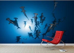Hammerhead Shark 2 Wall Mural Wallpaper - Canvas Art Rocks - 2