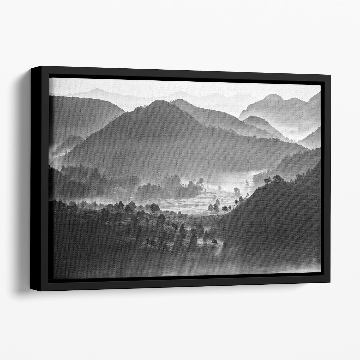 Misty Sea Of Clouds Floating Framed Canvas - Canvas Art Rocks - 1