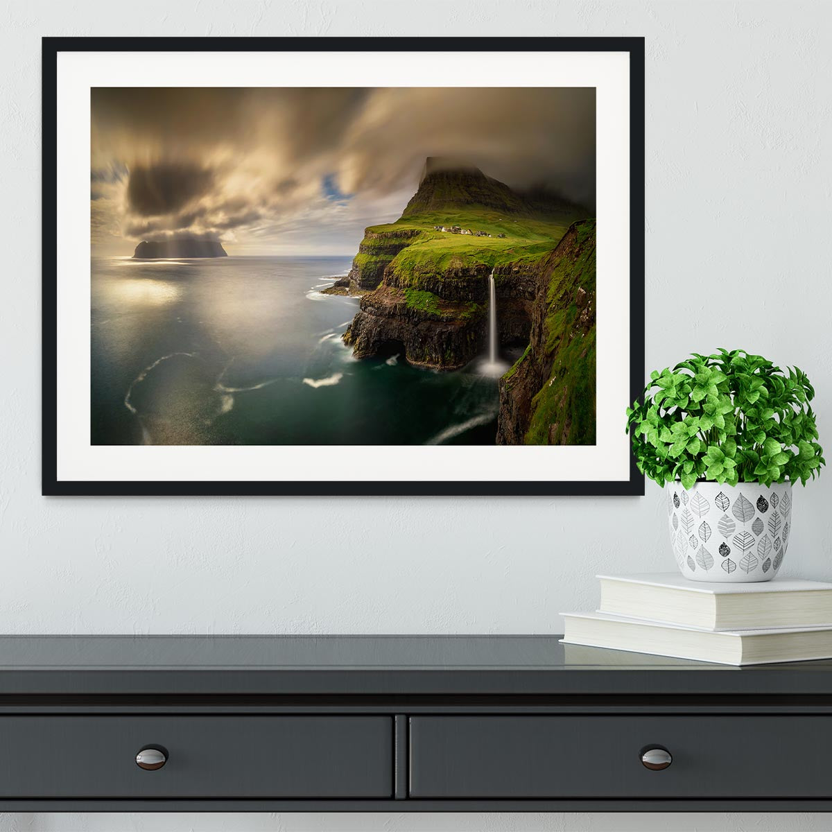 Gasadalur A Mykines Framed Print - Canvas Art Rocks - 1