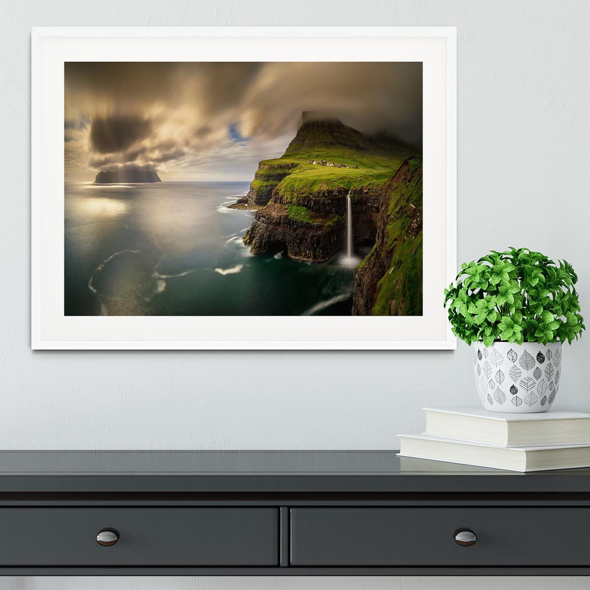 Gasadalur A Mykines Framed Print - Canvas Art Rocks - 5