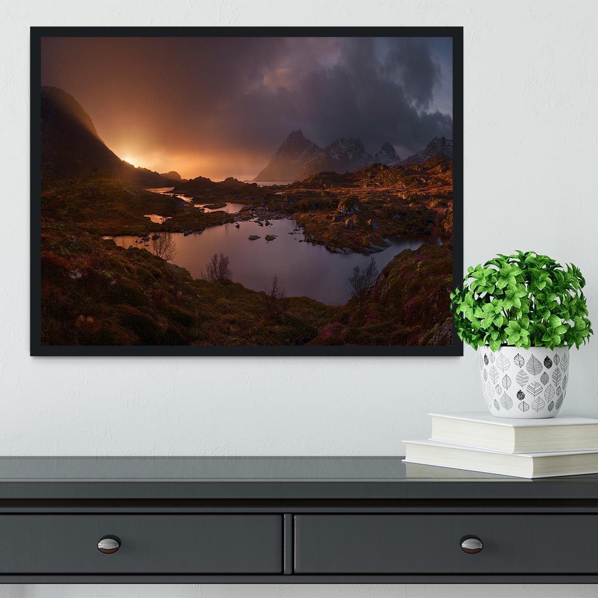 Sunrise Over Lofoten Framed Print - Canvas Art Rocks - 2