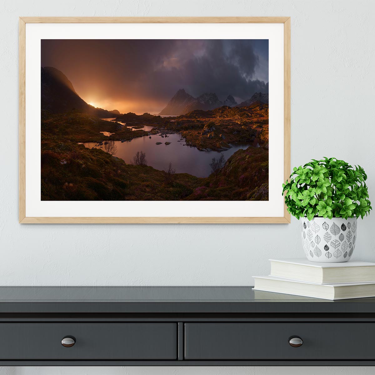 Sunrise Over Lofoten Framed Print - Canvas Art Rocks - 3