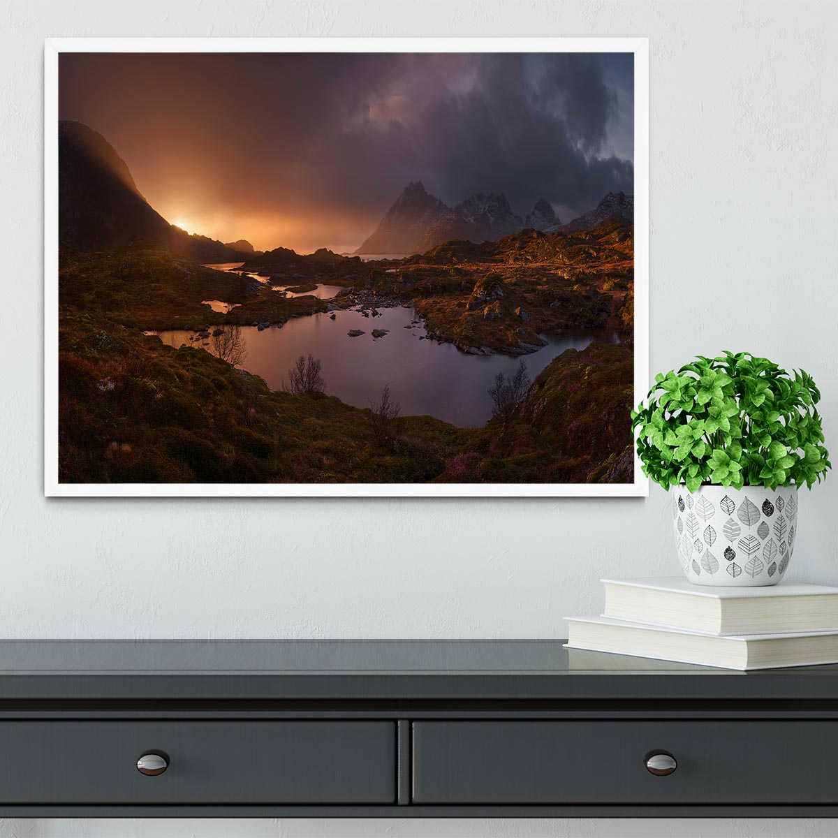 Sunrise Over Lofoten Framed Print - Canvas Art Rocks -6