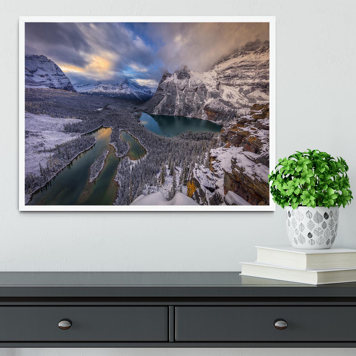 Lake Ohara Framed Print - Canvas Art Rocks -6