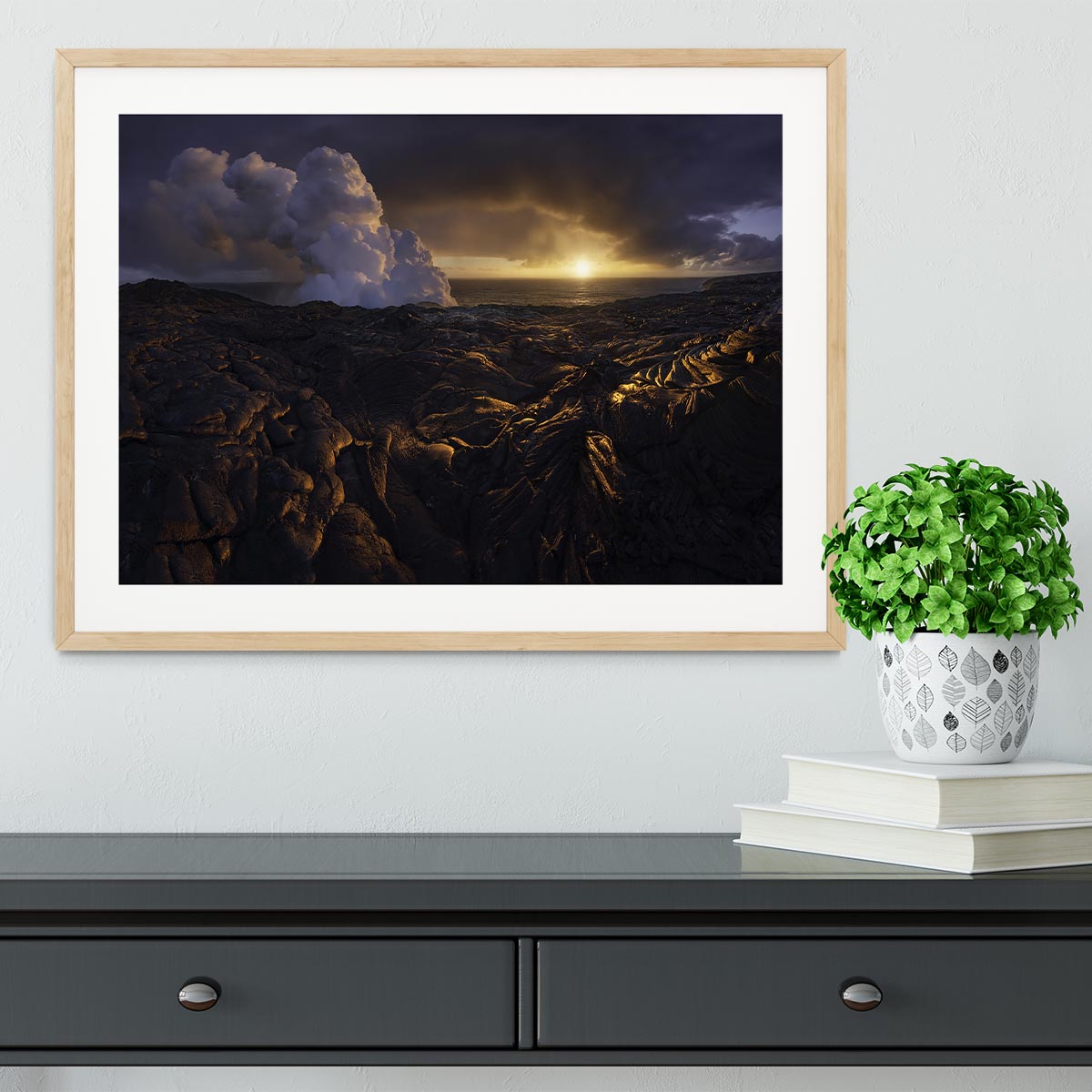 Lava Fields Framed Print - Canvas Art Rocks - 3