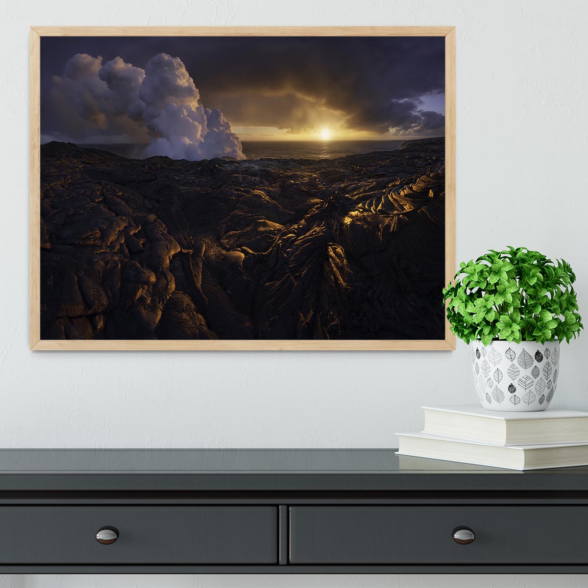 Lava Fields Framed Print - Canvas Art Rocks - 4