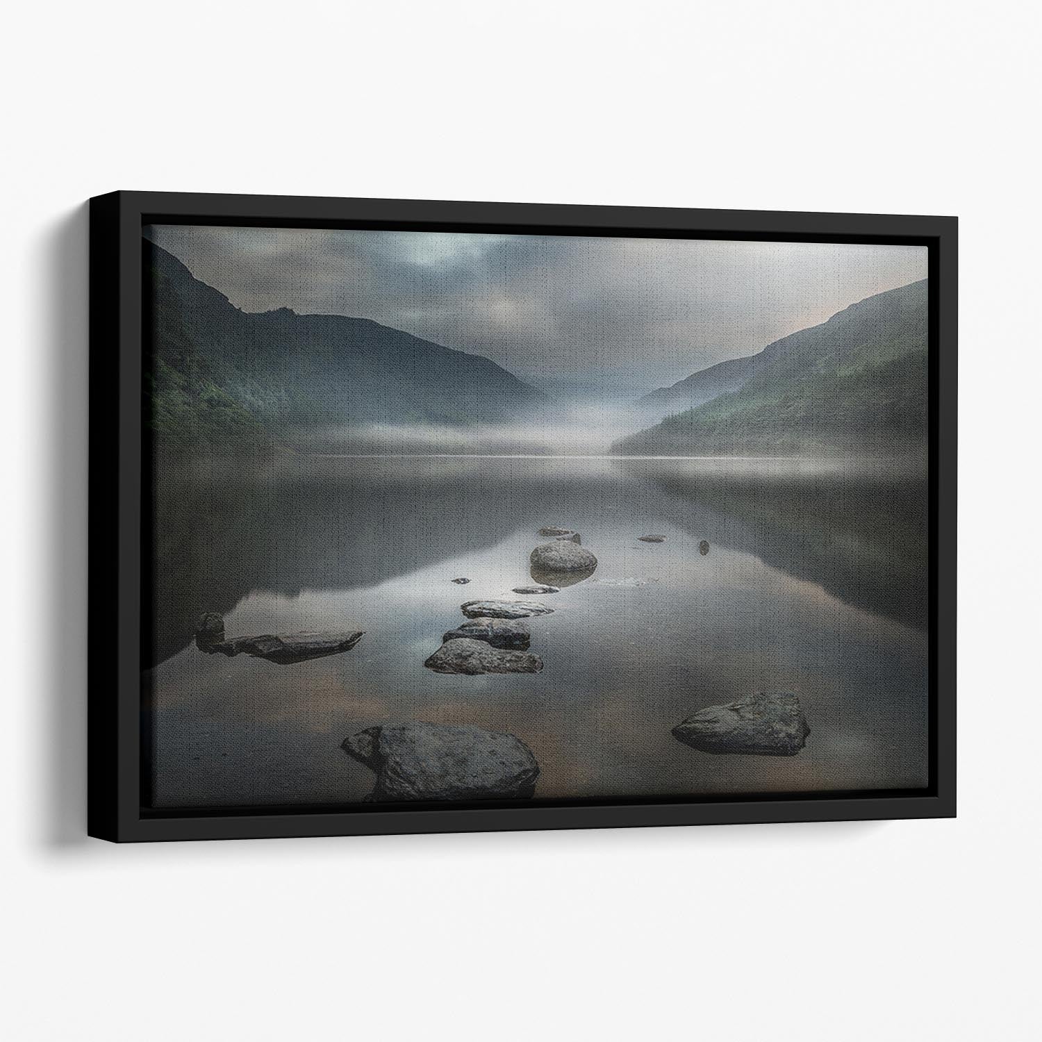 Silent Valley Floating Framed Canvas - Canvas Art Rocks - 1