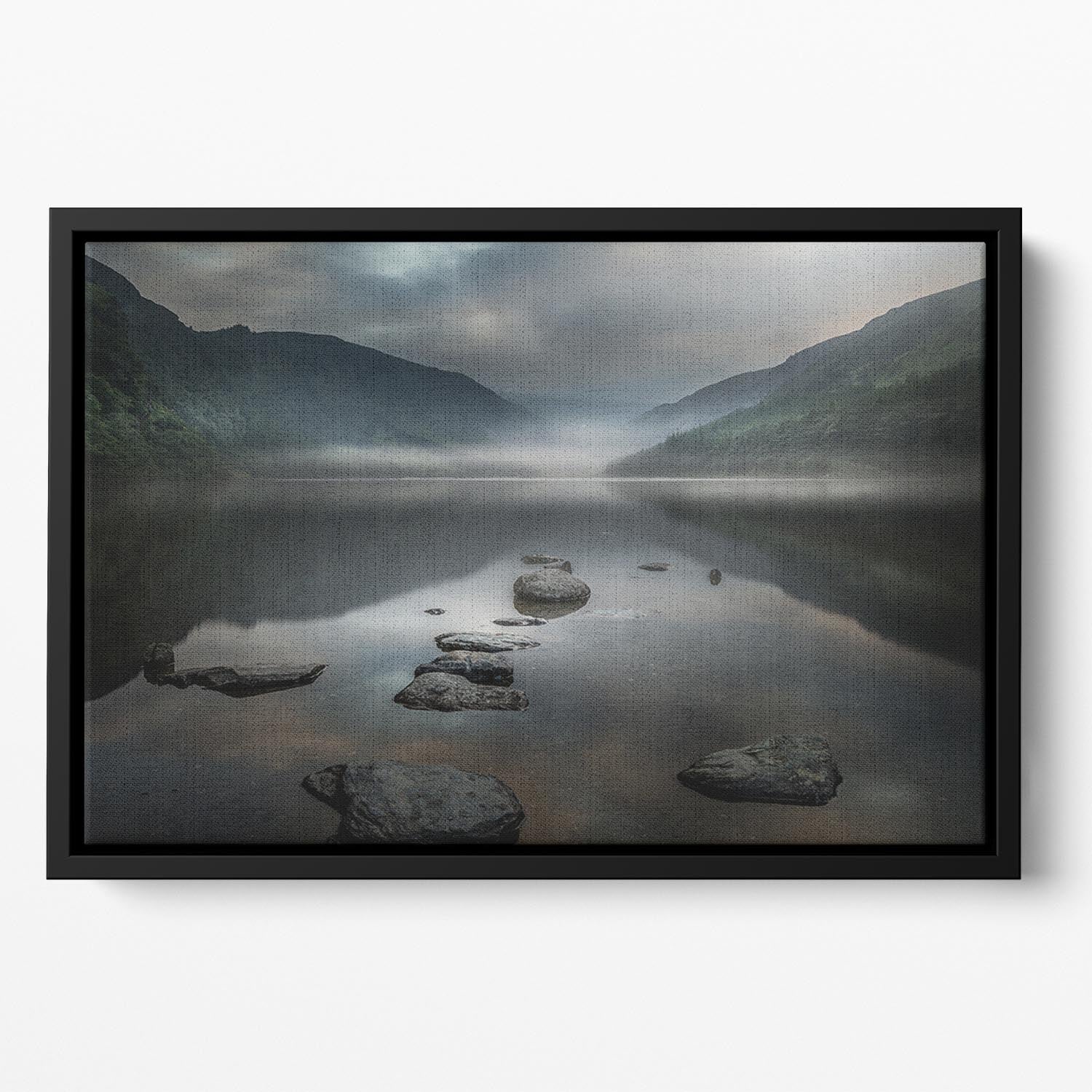 Silent Valley Floating Framed Canvas - Canvas Art Rocks - 2