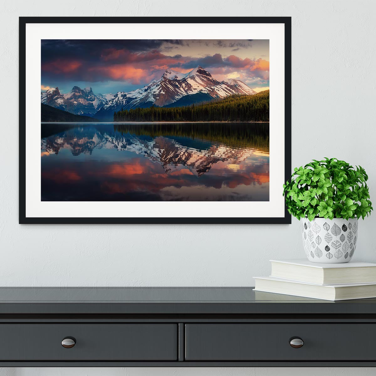 Maligne Color Framed Print - Canvas Art Rocks - 1