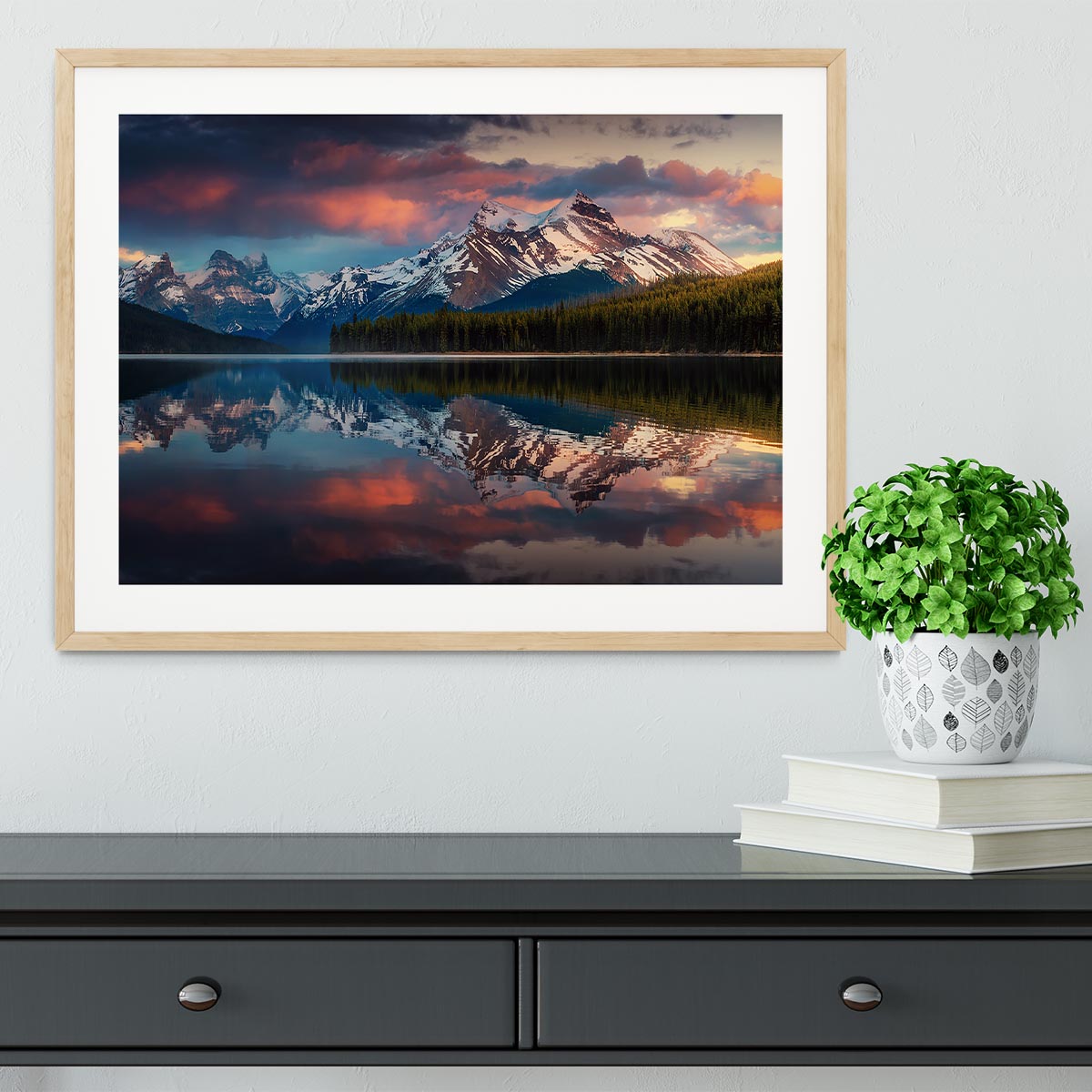 Maligne Color Framed Print - Canvas Art Rocks - 3