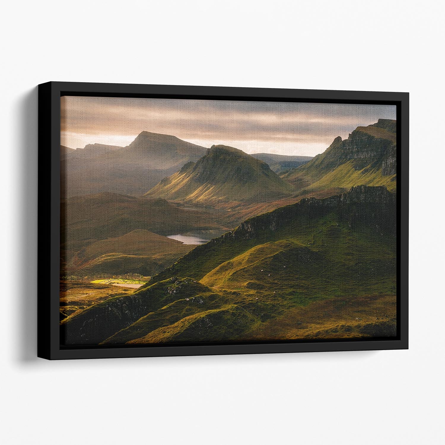 Light And Shadows Floating Framed Canvas - Canvas Art Rocks - 1