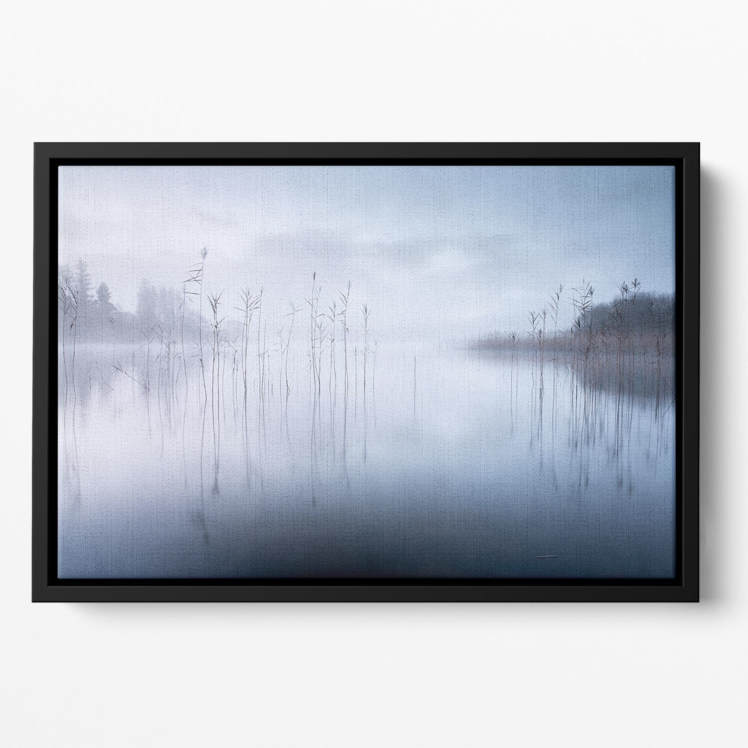 Silky Landscape Lake Floating Framed Canvas - Canvas Art Rocks - 2