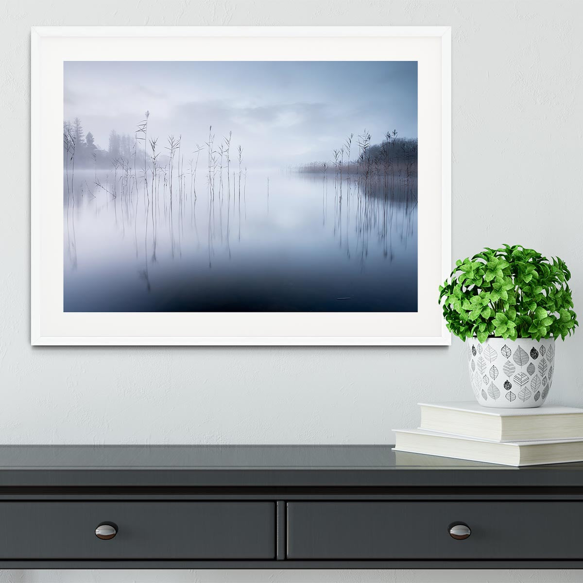 Silky Landscape Lake Framed Print - Canvas Art Rocks - 5