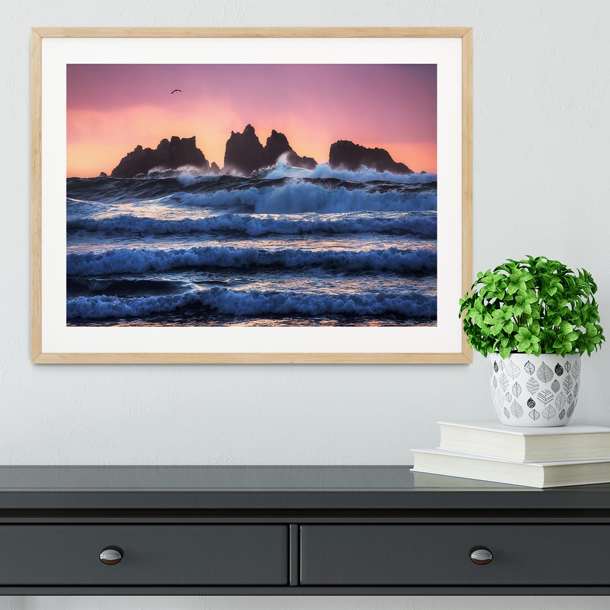 Bandon Beach Layers Framed Print - Canvas Art Rocks - 3